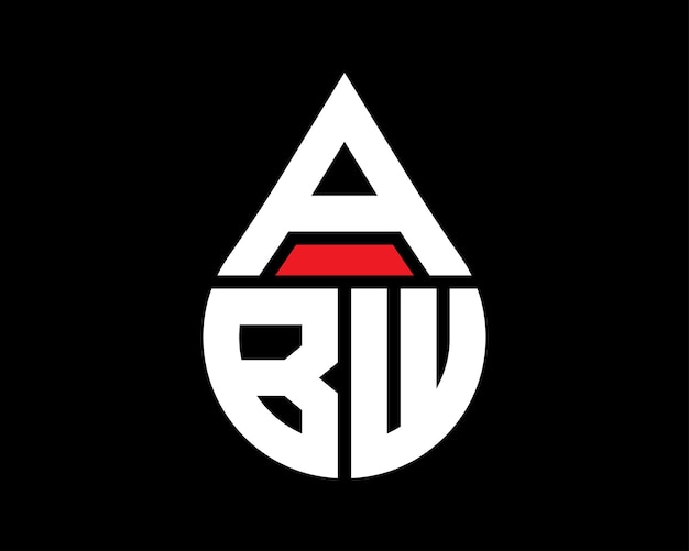 Дизайн логотипа в форме капли воды ABW Логотип капли ABW простой дизайн