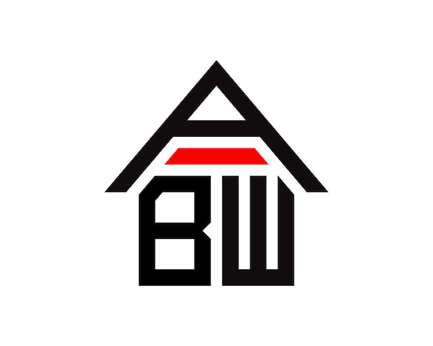 ABW letters real estate construction logo design vector