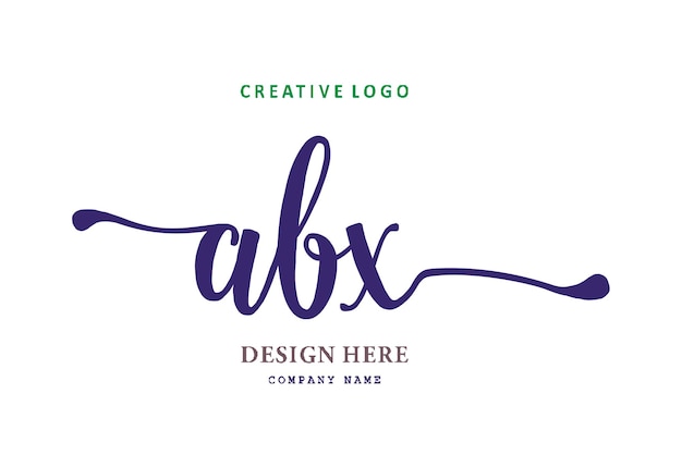 ABX lettering logo is simple easy to understand and authoritative