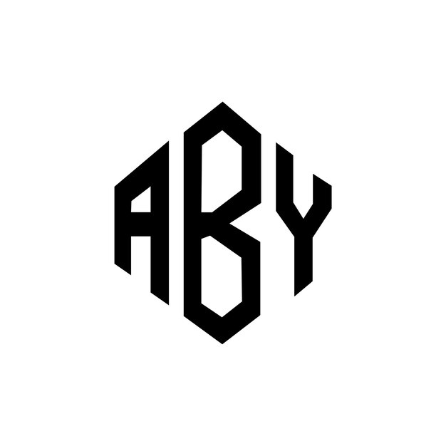 Vector aby letter logo design with polygon shape aby polygon and cube shape logo design aby hexagon vector logo template white and black colors aby monogram business and real estate logo
