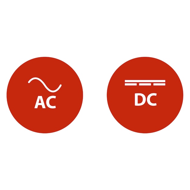 AC DC Current icons