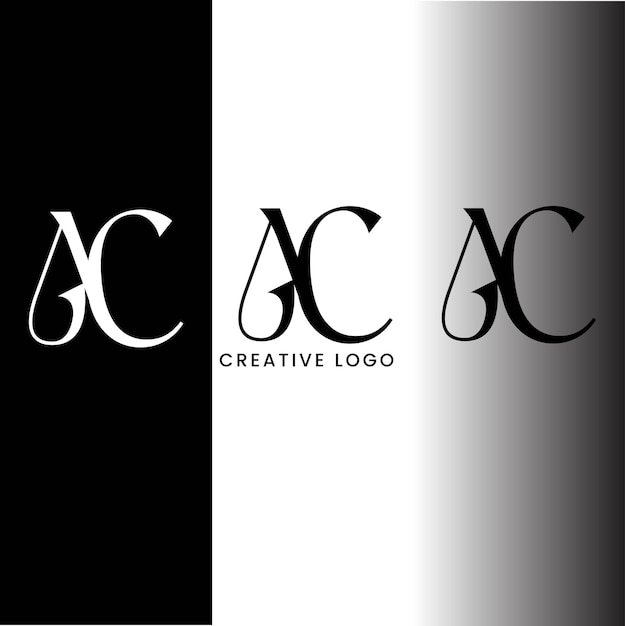 AC initial letter logo design