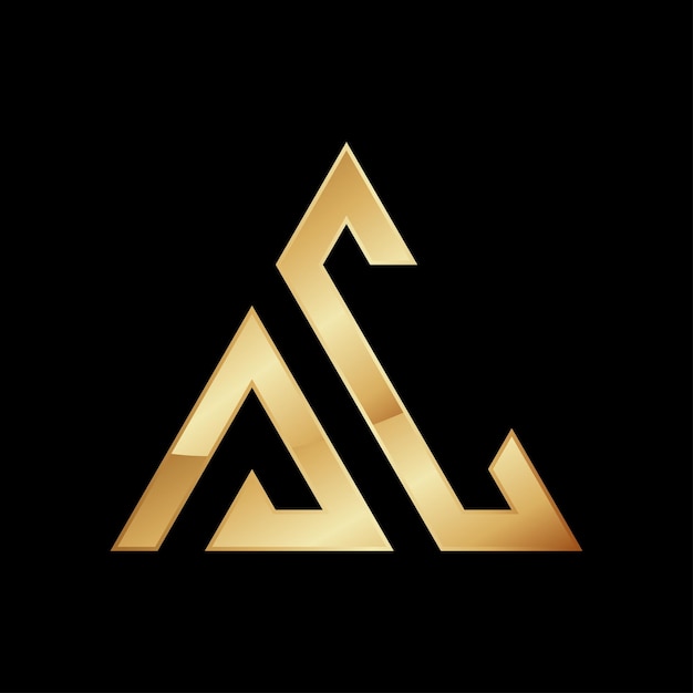 AC Letter Mark Logo Triangle Shape Design