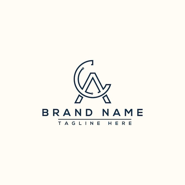 AC Logo Design Template Vector Graphic Branding Element