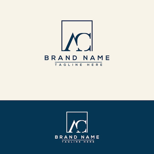 Elemento di branding grafico vettoriale del modello di progettazione del logo ac