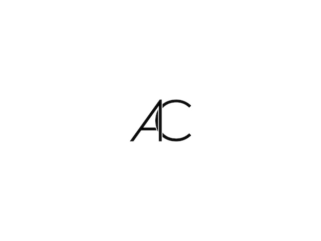 Vettore progettazione del logo ac