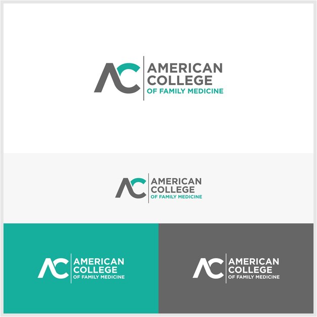 Vector ac logo letter design vector