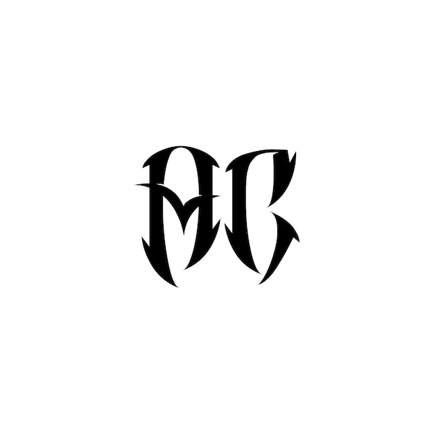 AC monogram logo ontwerp letter tekst naam symbool monochroom logo alfabet karakter eenvoudig logo