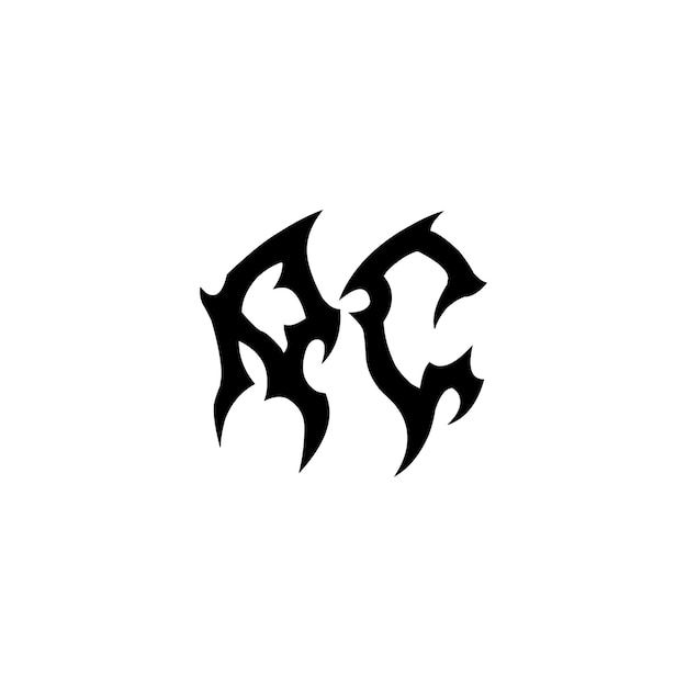 AC monogram logo ontwerp letter tekst naam symbool monochroom logo alfabet karakter eenvoudig logo