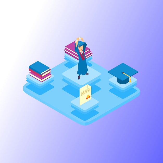 Vector academic achievement icons