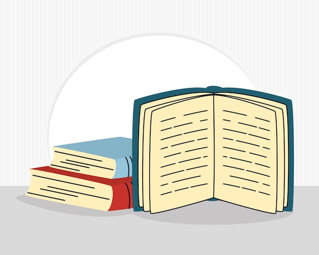 Academic books illustration