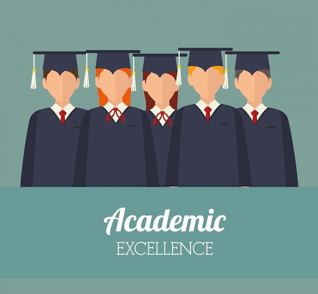 Vector academic education and elearning