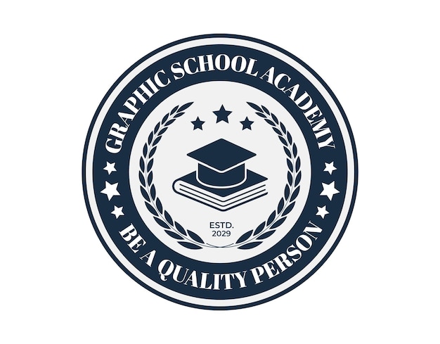 Vector academic education logo