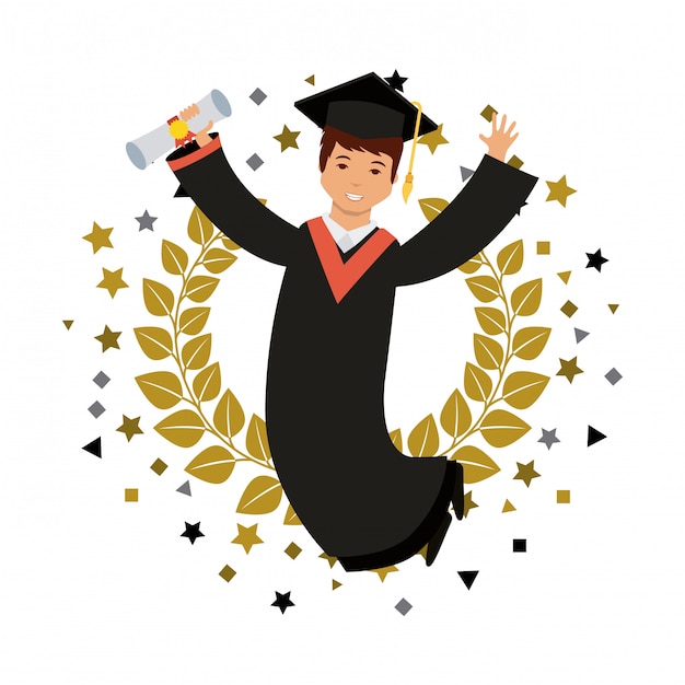 Vector academic graduation design