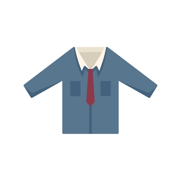 Вектор Иконка академической рубашки плоский вектор модный костюм код образования изолирован
