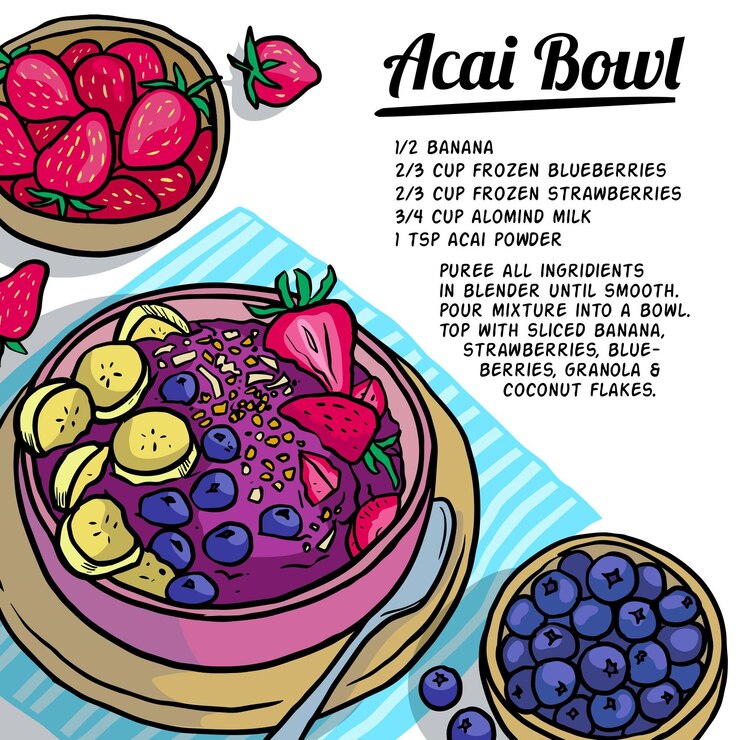 Вектор acai чаша рецепт