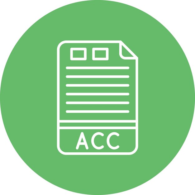 ACC-icon vector afbeelding Kan worden gebruikt voor bestandsformaten