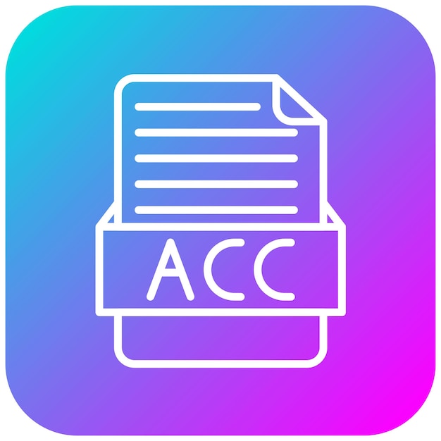 acc vector icon can be used for file formats iconset