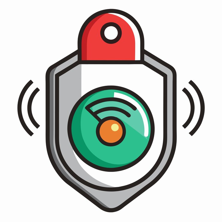 Vector accelerometer sensor clip art icon for motion detection