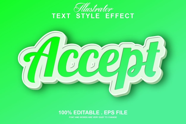 Accept fine text effect editable