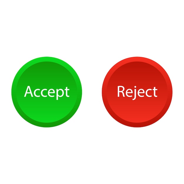 accept and reject button