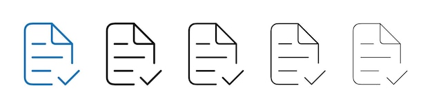 Accepteer document icoon Outline vector logo voor web ui