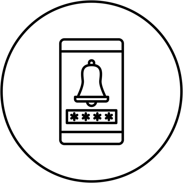 Vector access alarms icon vector image can be used for mobile ui ux