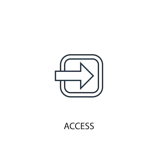 Access concept line icon. Simple element illustration. access concept outline symbol design. Can be used for web and mobile UI/UX