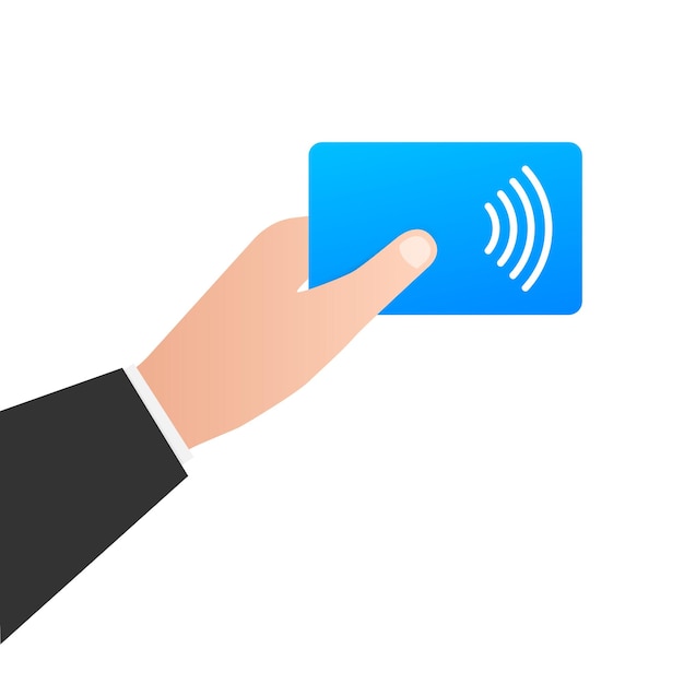 Controllo accessi lettore di schede di accesso wireless rfid nfc stock illustrazione vettoriale