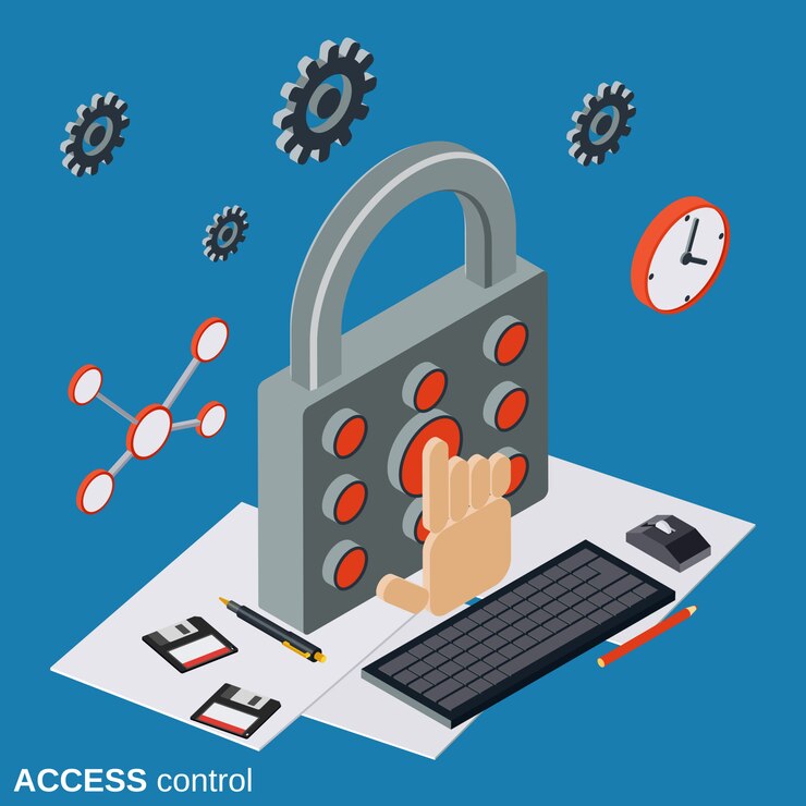 Vector access control illustration illustration