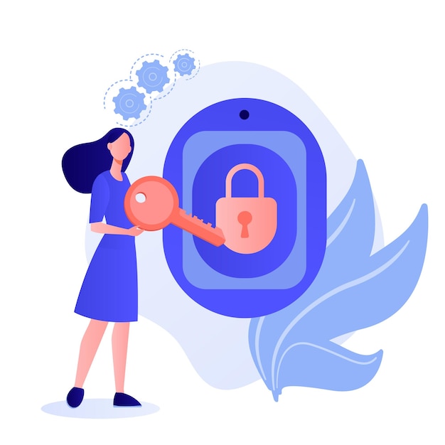Premium Vector | Access control system abstract concept
