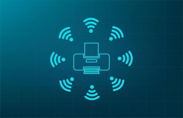 Access to information network symbol Vector illustration on blue background Eps 10