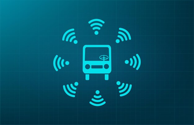 Access to information network symbol Vector illustration on blue background Eps 10