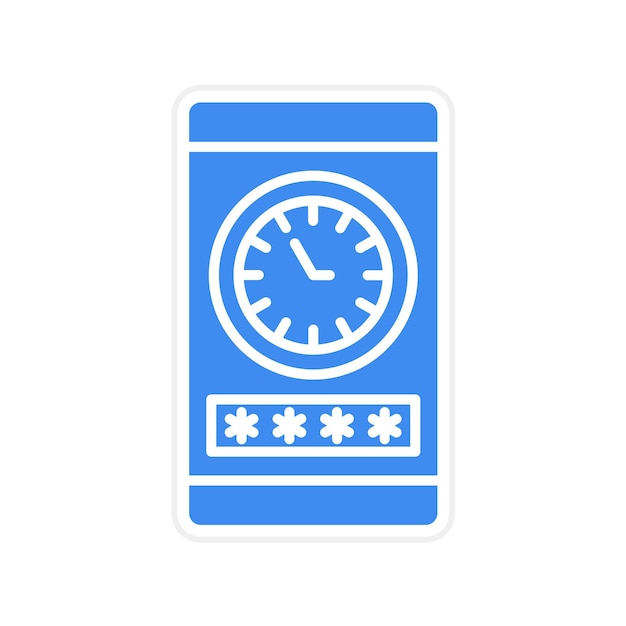 アクセスタイムアイコンのベクトル画像はモバイル UI UXに使用できます