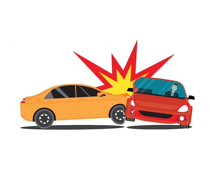 वेक्टर accident cars