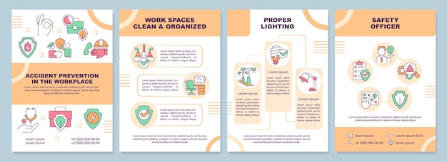 Accident prevention in workplace brochure template