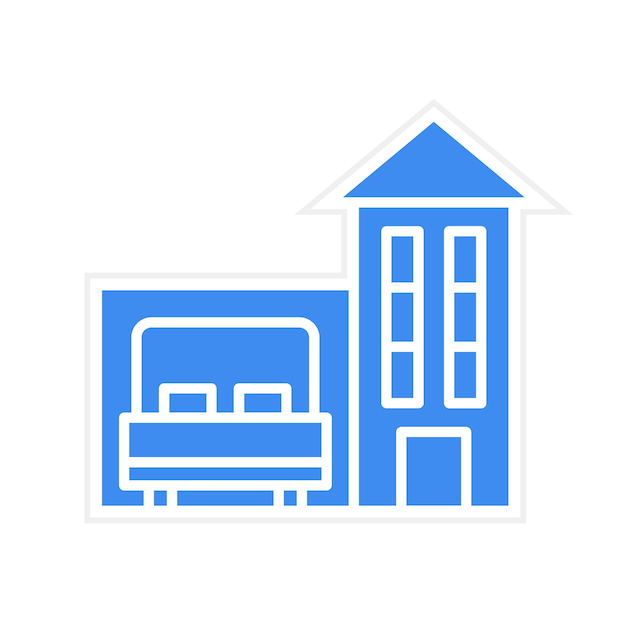 Вектор Векторное изображение иконки жилья может быть использовано для туристического агентства