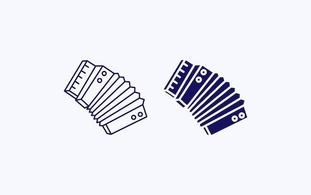 Accordeon muziek instrument vector icoon