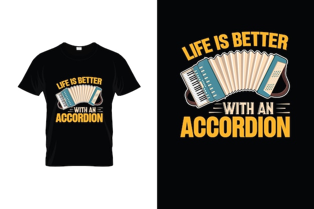 Accordeon T-shirt ontwerp