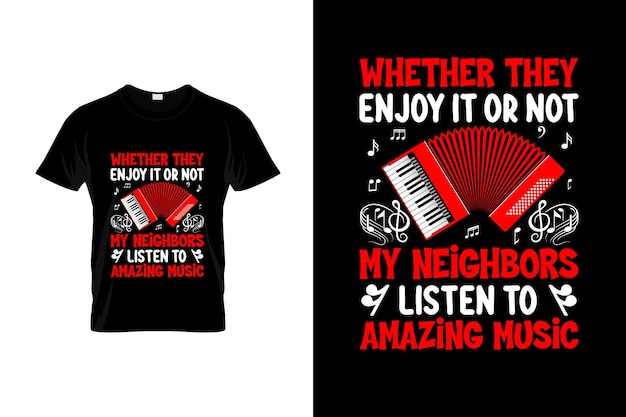 Accordeon T-shirt ontwerp