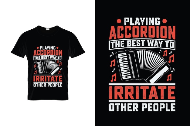 Accordeon T-shirt ontwerp