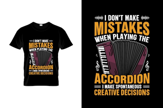 Accordeon T-shirt ontwerp