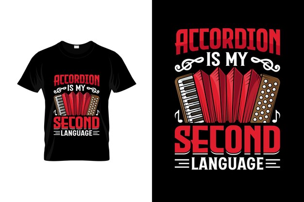 Accordeon T-shirt ontwerp