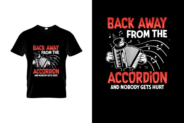 Accordeon T-shirt ontwerp