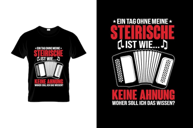 Accordeon T-shirt ontwerp