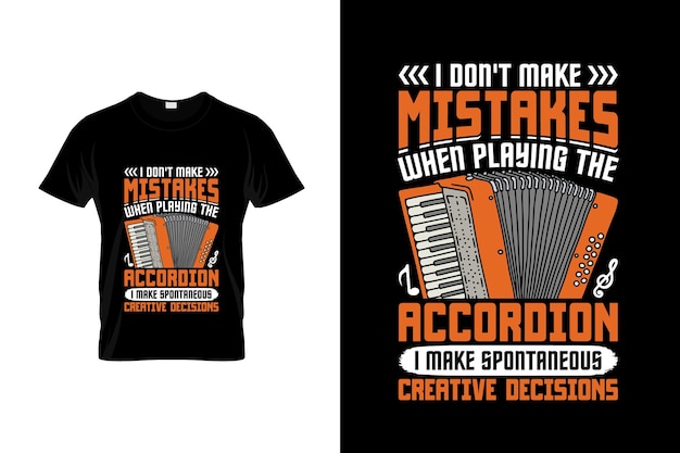 Accordeon T-shirt ontwerp