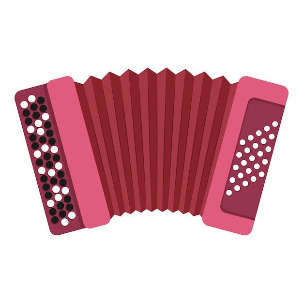 Vector accordion musical instrument vector illustration