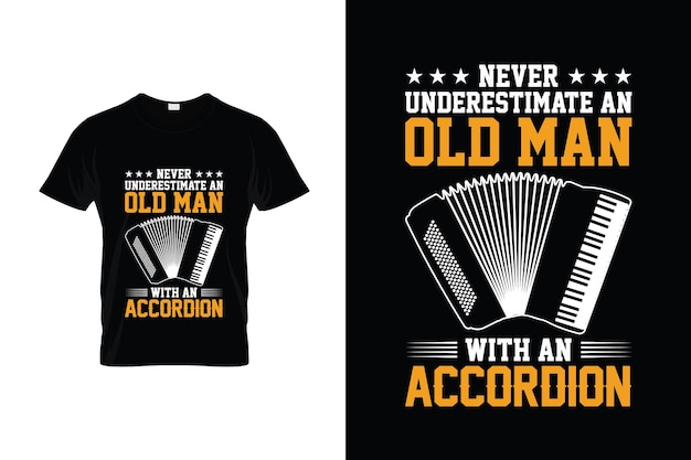 Vector accordion tshirt design