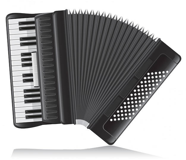 Vector accordion vector illustration