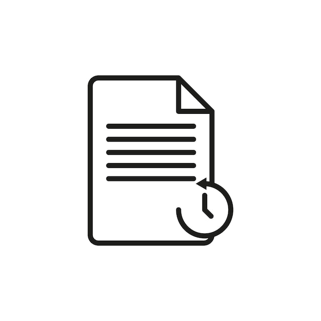 Икона истории учетной записи устанавливается Вектор обратного отсчета часов Логотип символа в черном заполненном и очерченном стиле Логотип часов прошедшего времени